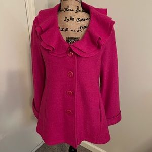 For Cynthia Fuschia Wool Jacket Size Small